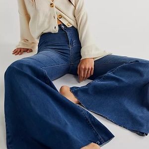 Free People Just Float On Flare Jeans, Jericho Blue, Size 25